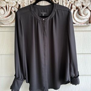J. Crew Women's Black Blouse Large